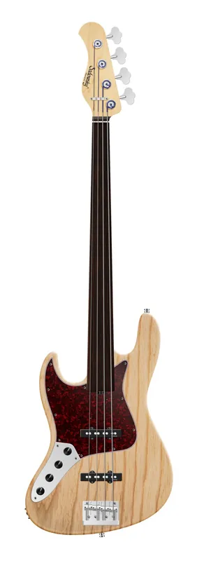 Super-Preis Sadowsky MetroLine 21-Fret Vintage J/J Bass, Swamp Ash Body, Tigerstripe Ebony Fingerboard, 4-String, Fretless, Lefthand - Natural Transparent Satin
