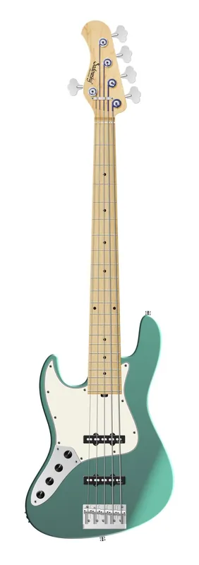 Sadowsky MetroLine 21-Fret Vintage J/J Bass, Swamp Ash Body, Maple Fingerboard, 5-String, Lefthand - Solid Sage Green Metallic Satin Beliebt