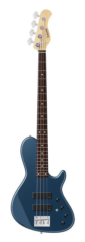 Sadowsky MetroLine 24-Fret Single Cut Bass, Red Alder Body, Morado Fingerboard, 4-String - Solid Dark Lake Placid Blue Metallic High Polish Finale Aktion