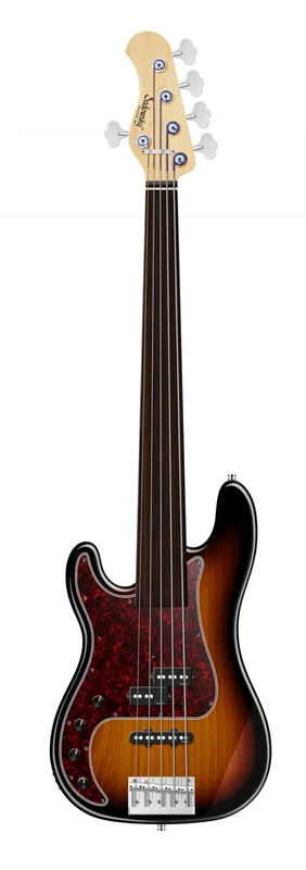 Preisreduziert Sadowsky MetroLine 21-Fret Hybrid P/J Bass, Solidbody, Swamp Ash Body, Tigerstripe Ebony Fingerboard, 5-String, Fretless, Lefthand - '59 Burst Transparent High Polish