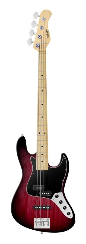 Sadowsky MetroLine 21-Fret Vintage P/J Bass, Swamp Ash Body, Maple Fingerboard, 4-String - Burgundy Blackburst Transparent Satin Online Kaufen