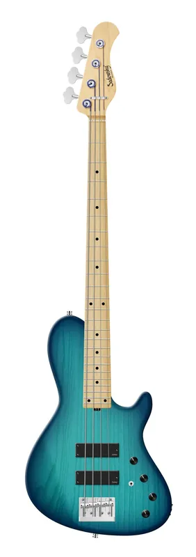 Saisonangebot Sadowsky MetroLine 24-Fret Single Cut Bass, Swamp Ash Body, Maple Fingerboard, 4-String - Bora Blue Burst Transparent Satin