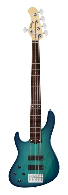 Sadowsky MetroLine 24-Fret Modern Bass, Red Alder Body, Morado Fingerboard, 5-String, Lefthand - Bora Blue Burst Transparent Satin Kracherpreis