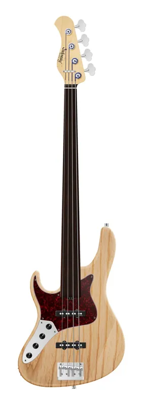 Sadowsky MetroLine 24-Fret Vintage J/J Bass, Swamp Ash Body, Tigerstripe Ebony Fingerboard, 4-String, Fretless, Lefthand - Natural Transparent Satin Beliebt