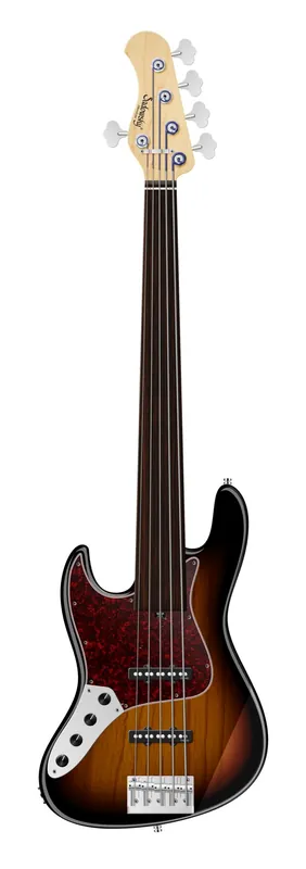 Sadowsky MetroLine 22-Fret Will Lee Artist Line Bass, Swamp Ash Body, Tigerstripe Ebony Fingerboard, 5-String, Fretless, Lefthand - '59 Burst Transparent High Polish Knallerangebot