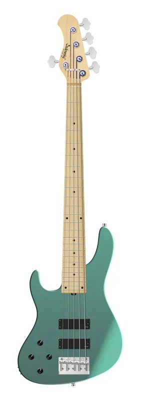 Sadowsky MetroLine 24-Fret Modern Bass, Swamp Ash Body, Maple Fingerboard, 5-String, Lefthand - Solid Sage Green Metallic Satin Meistverkauft