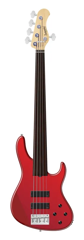 Sadowsky MetroLine 24-Fret Modern Bass, Red Alder Body, Tigerstripe Ebony Fingerboard, 5-String, Fretless - Solid Candy Apple Red Metallic High Polish Knallerangebot