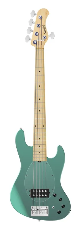 Knallerangebot Sadowsky MetroLine 21-Fret Vintage M Bass, Swamp Ash Body, Maple Fingerboard, 5-String - Solid Sage Green Metallic Satin