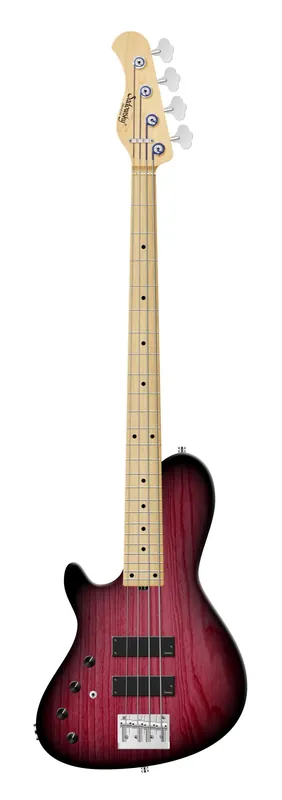 Online Kaufen Sadowsky MetroLine 24-Fret Single Cut Bass, Swamp Ash Body, Maple Fingerboard, 4-String, Lefthand - Burgundy Blackburst Transparent Satin