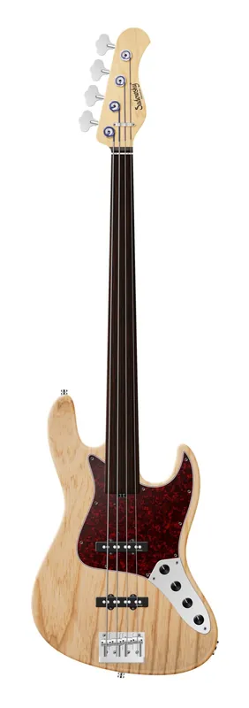 Abverkauf Sadowsky MetroLine 21-Fret Vintage J/J Bass, Solidbody, Swamp Ash Body, Tigerstripe Ebony Fingerboard, 4-String, Fretless - Natural Transparent Satin