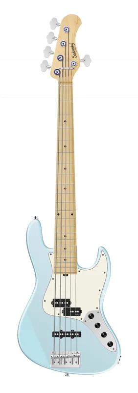 Kostenfreie Lieferung Sadowsky MetroLine 21-Fret Vintage P/J Bass, Swamp Ash Body, Maple Fingerboard, 5-String - Solid Ice Blue Metallic Satin
