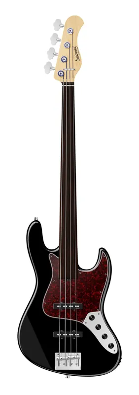Sadowsky MetroLine 22-Fret Will Lee Artist Line Bass, Red Alder Body, Tigerstripe Ebony Fingerboard, 4-String, Fretless - Solid Black High Polish Top-Angebot