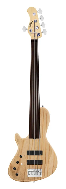 Super-Preis Sadowsky MetroLine 24-Fret Single Cut Bass, Swamp Ash Body, Tigerstripe Ebony Fingerboard, 5-String, Fretless, Lefthand - Natural Transparent Satin