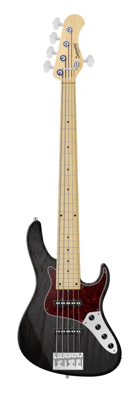 Kostenloser Versand Sadowsky MetroLine 24-Fret Vintage J/J Bass, Swamp Ash Body, Maple Fingerboard, 5-String - Nirvana Black Transparent Satin