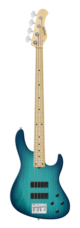 Gratis Versand Sadowsky MetroLine 24-Fret Modern Bass, Swamp Ash Body, Maple Fingerboard, 4-String - Bora Blue Burst Transparent Satin