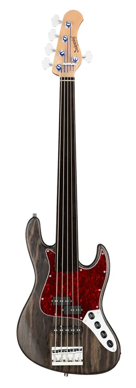 Sadowsky MetroLine 21-Fret Vintage P/J Bass, Swamp Ash Body, Tigerstripe Ebony Fingerboard, 5-String, Fretless - Nirvana Black Transparent Satin Top-Preis