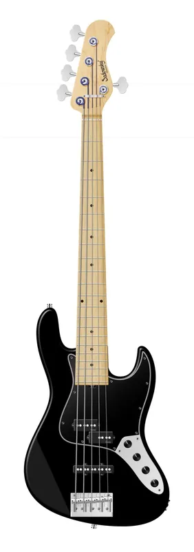 Sadowsky MetroLine 21-Fret Vintage P/J Bass, Swamp Ash Body, Maple Fingerboard, 5-String - Solid Black Satin Preiswert
