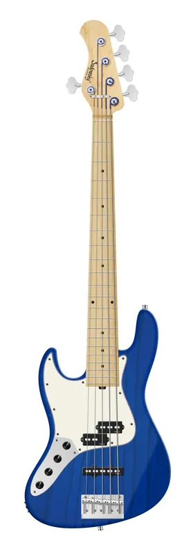 Sadowsky MetroLine 21-Fret Vintage P/J Bass, Swamp Ash Body, Maple Fingerboard, 5-String, Lefthand - Ocean Blue Transparent Satin Sale