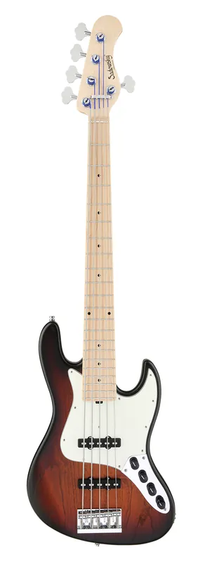 Sadowsky MetroLine 21-Fret Vintage J/J Bass, Swamp Ash Body, Maple Fingerboard, 5-String - Almond Sunburst Transparent Satin Angebot
