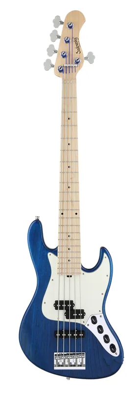 Sale Sadowsky MetroLine 21-Fret Vintage P/J Bass, Swamp Ash Body, Maple Fingerboard, 5-String - Ocean Blue Transparent Satin