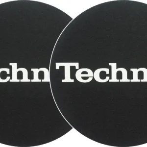 2x Slipmats - Technics Logo - weiss Preisreduziert