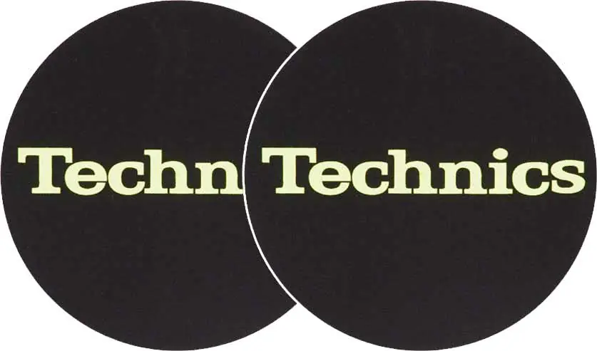 Heißes Angebot 2x Slipmats - Technics Logo Glow Yellow