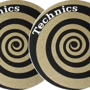 Sofort Bestellen 2x Slipmats - Technics Spiral - Gold