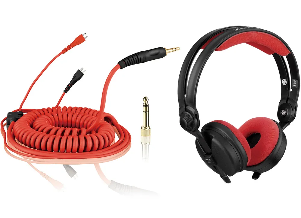 Top-Preis Bundle: HD 25 Kabel DeLuxe 3,5 m + Polsterset Velour - Rot