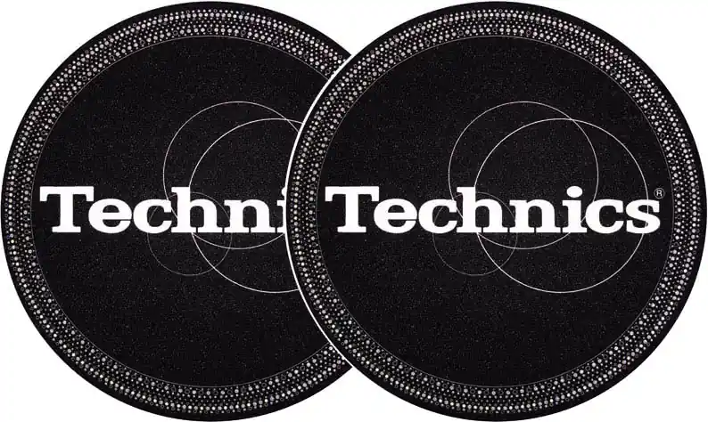 Abverkauf 2x Slipmats - Technics Strobo - schwarz-silber