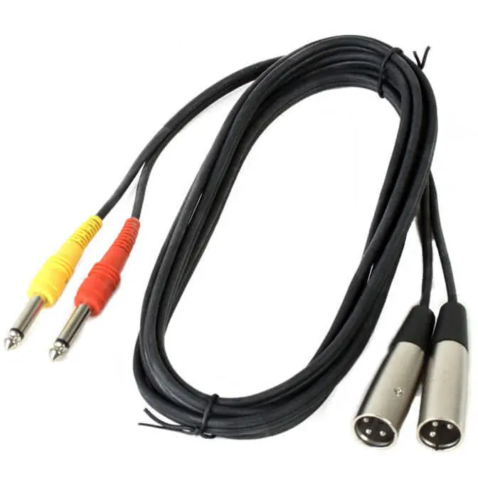 Antoc Kabel - 2x 6.3 Klinke - 2x XLR - 3m Echt