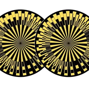 2x Zomo Slipmats - Scope - gelb Begrenztes Angebot