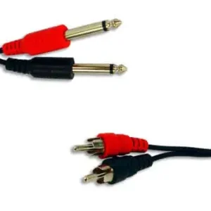 Kabel 2x 6,3 mm Klinke - 2x Chinch - 3m Solange Der Vorrat Reicht