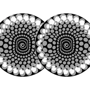 2x Zomo Slipmats - Balls - weiß Letzte Chance