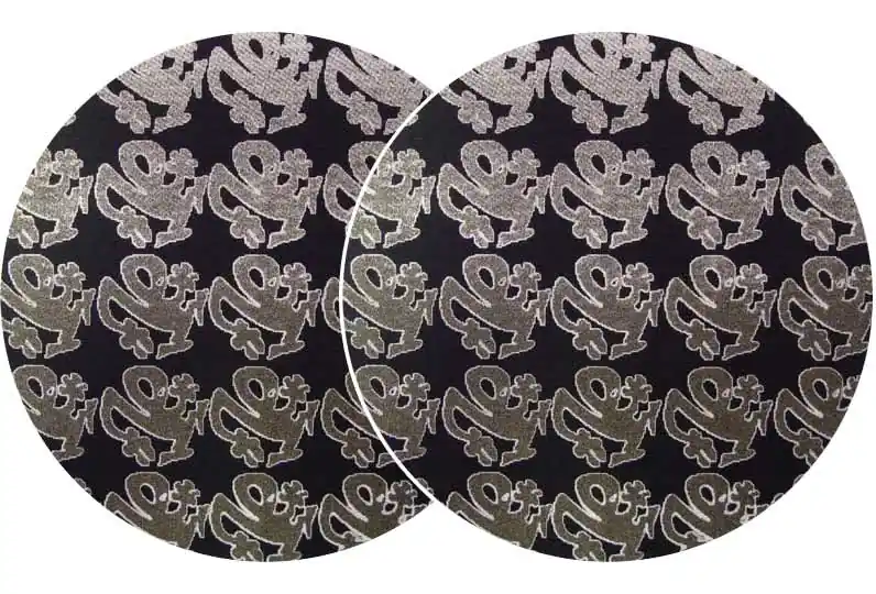 2x Slipmats - Plasticman - black - Logo metallic Nur Heute