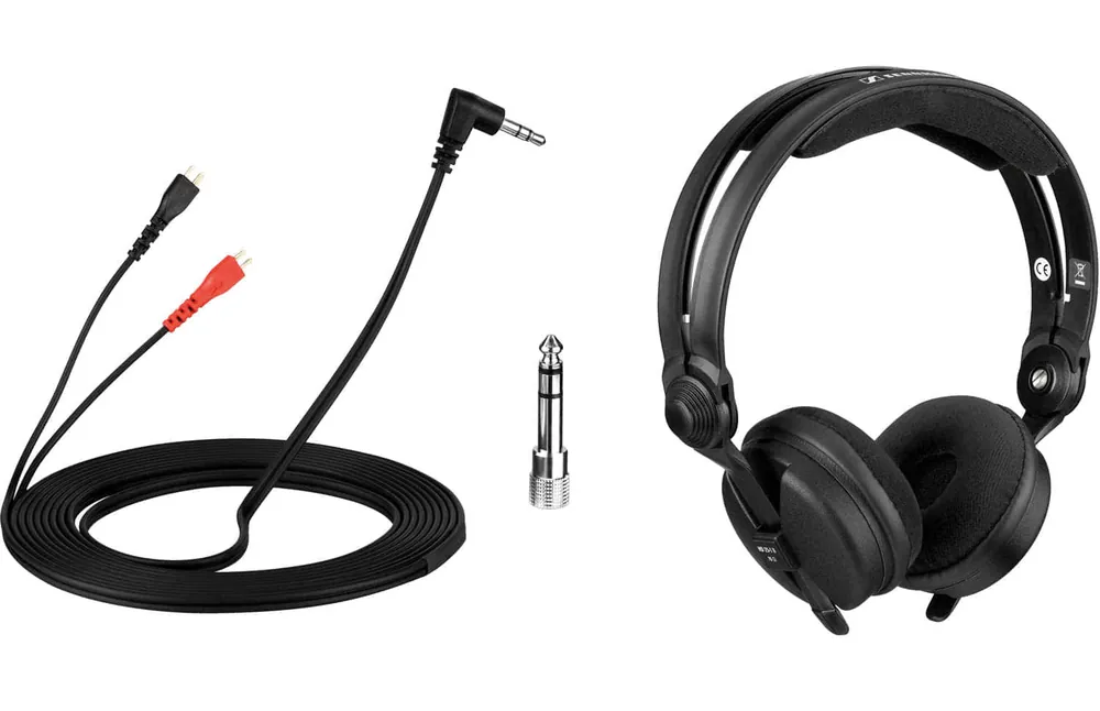 Markenprodukt Bundle: HD 25 Kabel 3 m + Polsterset Velour - Schwarz
