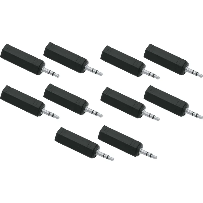 Adapter - 3,5mm Klinkenstecker auf 6,3mm Klinkenbuchse -10er Pack Kracherpreis