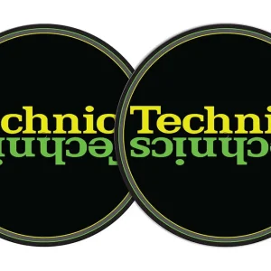2x Slipmats - Technics - Double Yellow Gratis Versand
