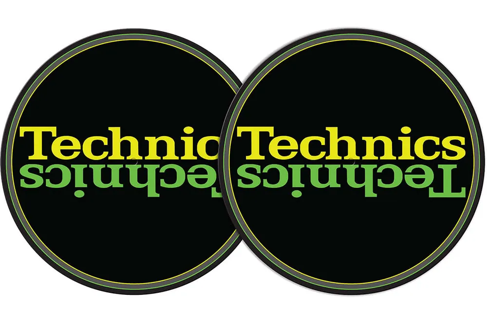 2x Slipmats - Technics - Double Yellow Gratis Versand