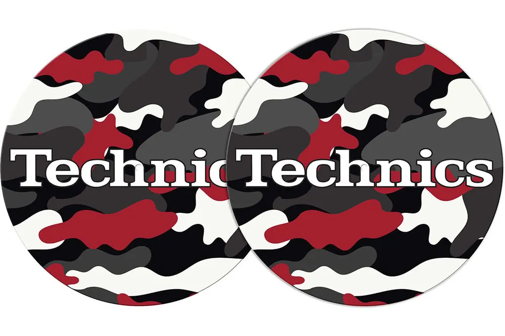 2x Slipmats - Technics - Army Black-Red Neue Ware