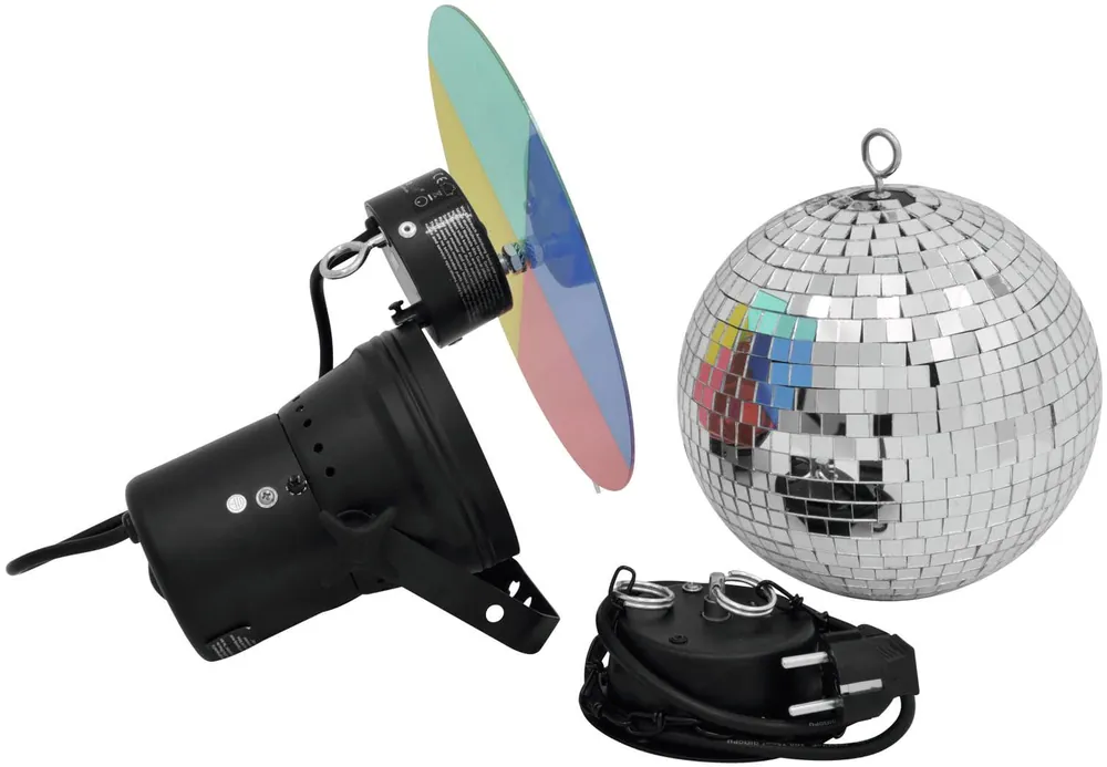Eurolite Spiegelkugelset 20cm incl. Motor & Kette & PAR Spot Preis Gesenkt