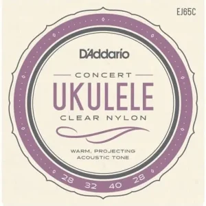 Gratis Versand D'Addario EJ65C Ukulele Concert Clear Nylon
