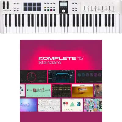Sale SET Arturia KeyLab Essential 61 MK3 White + KOMPLETE 15 Lizenz Code