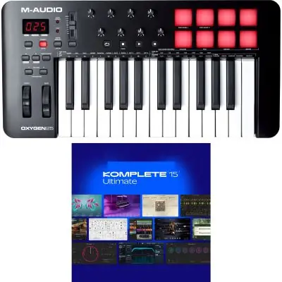 SET M-Audio Oxygen 25 MK V + KOMPLETE 15 Ultimate Lizenz Code Preis Gesenkt