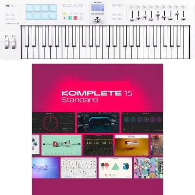 Preisknaller SET Arturia KeyLab Essential 49 MK3 Ltd. Alpine White + KOMPLETE 15 Lizenz Code