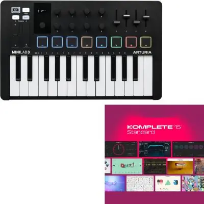 Neuheit SET Arturia MiniLab 3 Schwarz + KOMPLETE 15 Lizenz Code