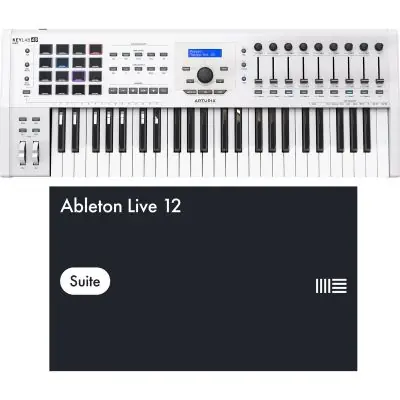 SET Arturia KeyLab 49 MKII Weiß + Ableton Live 12 Suite Kostenloser Versand