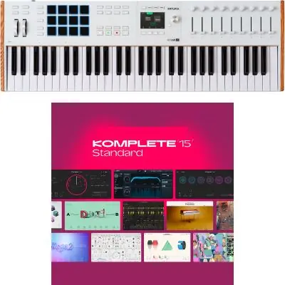 Kostenloser Versand SET Arturia KeyLab 61 MKIII Weiß + KOMPLETE 15 Lizenz Code