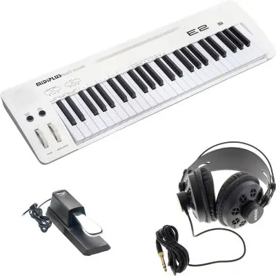 SET Midiplus Easy Piano E2 Midi Keyboard + Studiokopfhörer + Sustain Pedal Sonderangebot