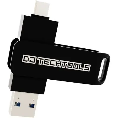 DJ-Tech Tools Chroma Drive USB A + USB C Stick 128GB Black Must-Have
