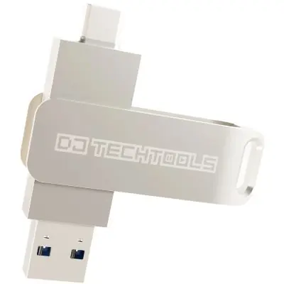 Direktkauf DJ-Tech Tools Chroma Drive USB A + USB C Stick 128GB Chrome